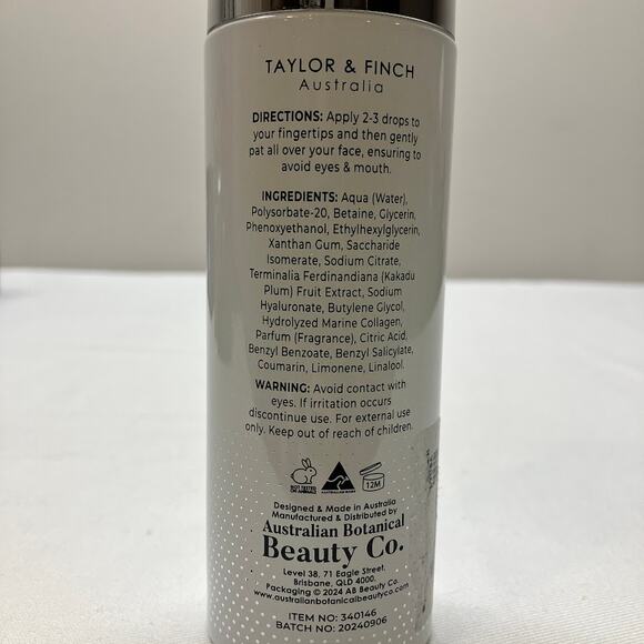 Taylor & Finch Vitamin C + Collagen Hydrate Face Serum 3.38 fl oz NEW - Picture 3 of 3